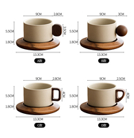 Mug à café vintage de luxe léger en grès pour femme, style latte américain, motif texturé, origine Chine