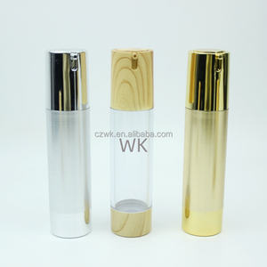 Botella de Loción Acrílica con Bomba de Cepillo Bloqueadora de Luz Cosmética para Sérum para el Cuidado de la Piel, Cilindro Galvanizado en Oro - Product Image 5