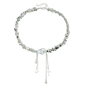 เครื่องประดับแนวยุโรปและอเมริกาย้อนยุคไข่มุกรูปหัวใจห้าดาวประดับพู่ห้อยสำหรับผู้หญิงที่สง่างามหลากหลาย - Product Image 5