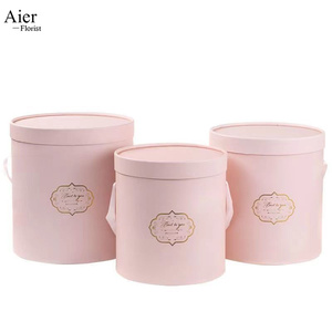 Aierflorist 2023 Caja de Flores Personalizada, Caja Redonda de Cartón para Empaque de Rosas con Tres Tamaños Diferentes - Product Image 2