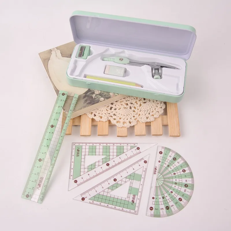 cute Best-selling student 8pcs math set,geometry box,study tool