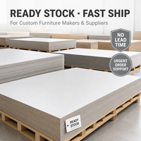 Panneau MDF mélaminé de qualité meublier pour bureaux et armoires, panneau de fibres E1 stable pour l'aménagement de bureaux commerciaux