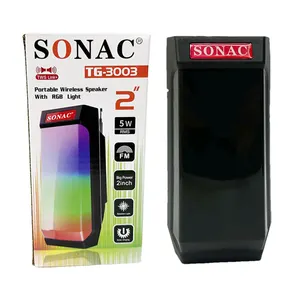 SONAC TG-3003 새로운 2023 뜨거운 판매 무선 미니 스피커 ws 887 미니 스피커 배터리 태양 충전