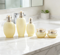 Lot de Bouteilles en Verre Vides avec Bouchon en Cristal 60-120ml + Distributeurs de Lotion/Crème 30-50g pour Emballage Cosmétique – Vente en Gros