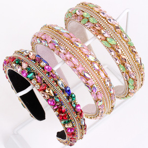 Diademas de Cristal para Mujer Hua Liyu, Diadema de Estilo Barroco con Pedrería Colorida para un Look Elegante en el Día a Día - Product Image 1