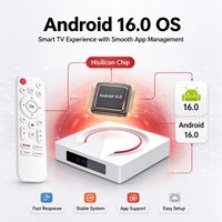 Boîtier TV Android 16.0 I96 Z7 avec puce Hisilicon, 8 Go de RAM, 128 Go de ROM, Wi-Fi 2.4G+5G, décodage vidéo 8K, assistant vocal Google, boîtier TV intelligent