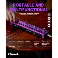 Pédale de guitare électrique numérique Playwell TANK-G en ABS avec 36 préréglages modifiables Chorus Delay Reverb MOD IR Effects