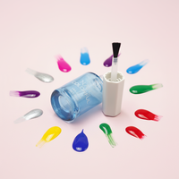 Flacons carrés en verre rechargeables de 10 ml pour vernis à ongles avec pinceau à capuchon hexagonal de 13 mm, contenants vides pour laque à ongles pour emballage cosmétique