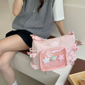 Individuelle Kawaii Stern-Ita-Tasche für Mädchen, Niedliche Transparente Display-Schultertasche mit Klarem Fenster - Product Image 1