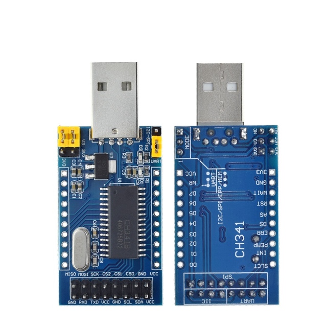 TZT CH341A Programmer USB to UART IIC SPI I2C Convertor Parallel Port Converter Onboard Operating Indicator Lamp Board Module