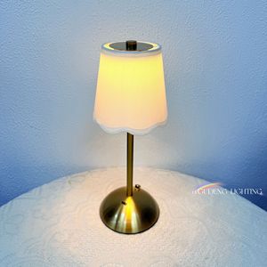 New fabric metal <b>table</b> lamp with rechargeable touch <b>LED</b> design, decorative ambient lighting, <b>bedside</b> creative night light, - Product Image 4