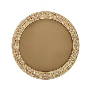 Hot Selling Gold 4x4" Die Cast Zinc Alloy Plated Decorative Photo <b>Frame</b> with Crystal for Weddings Made in Dong-Guan China - Product Image 1