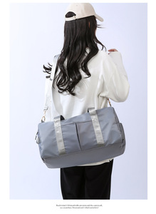 <span class=keywords><strong>Sac</strong></span> <span class=keywords><strong>de</strong></span> <span class=keywords><strong>sport</strong></span> et <span class=keywords><strong>de</strong></span> gym imperméable en nylon sergé, portable, tendance, pour <span class=keywords><strong>femme</strong></span>, avec compartiment sec/humide, idéal pour le fitness - Product Image 4
