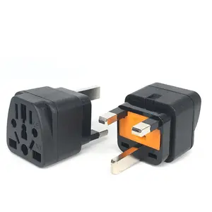 Adaptador de viaje turístico del Reino Unido adaptador de enchufe universal de 3 pines 13A para visitantes enchufe de alimentación fundido