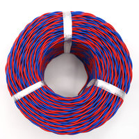 2 Core rv fleksibel Twisted Pair kabel 0.5 0.75 1 1.5 2.5mm Alarm Line Fire Door Bell kabel listrik tembaga kabel listrik