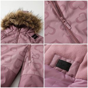 Combinaison de ski pour bébé - Combinaison imperméable active <span class=keywords><strong>avec</strong></span> doublure polaire pour les sports de <span class=keywords><strong>montagne</strong></span> et les jeux d'hiver, manches longues et capuche, tenues de ski pour enfants - Product Image 3