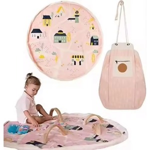 Sac de rangement pour jouets, échantillon gratuit, pour petites briques et blocs, pour le rangement et le nettoyage des jouets d'enfants, tapis de jeu et sac de rangement interactif - Product Image 1