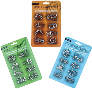 ของเล่นบลิสเตอร์โลหะสำหรับเด็ก8ชิ้นทดสอบทดสอบ<span class=keywords><strong>ไอคิว</strong></span>เกมหยอกเย้าสมอง - Product Image 1