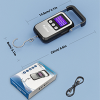 Balance de pêche numérique Pullther SL2 ABS 60 kg, portable, électronique, avec écran LCD HD, batterie rechargeable, type C, pour utilisation en extérieur