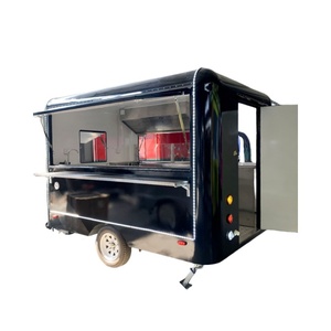 Camión de comida rápida nuevo carrito de perritos calientes de acero inoxidable para aperitivos, sándwiches, tablero compuesto cuadrado, restaurante, panadería, fruta, maíz, barbacoa - Product Image 3