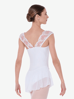 Justaucorps de ballet violet clair sans manches en dentelle, jupe en mousseline de soie, costumes de danse et d'entraînement