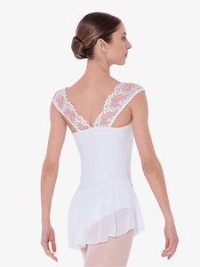 Phụ Nữ Ánh Sáng Màu Tím Cao Đàn Hồi Ba Lê Leotard Không Tay Ren Vai Voan Váy Khiêu Vũ Hiệu Suất Và Đào Tạo Trang Phục - Product Image 6