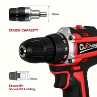 Perceuse sans fil 20V, couple de 45 N.m, perceuse rechargeable à deux vitesses, avec fonction d'impact, perceuse électrique pour le bricolage, le bois, le métal, usage domestique
