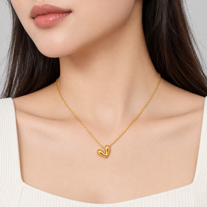 Collar con Colgante en Forma de V, Acero Inoxidable, Chapado en Oro de 14K al Vacío, Opciones de Color Dorado y Plateado - Product Image 5