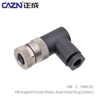 Connecteur de câblage automobile M8 en plastique, étanche IP67, à 3 broches mâle et 4 trous femelle, avec bornes à souder
