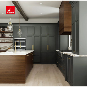Allandcabinet Durable Style Custom Shaker Laque Gris Blanc Solide Bois Chaud Moderne Ferme Deux Tons <span class=keywords><strong>Cuisine</strong></span> Designs - Product Image 4
