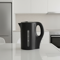 Bouilloire électrique en acier inoxydable de 1,0 L avec jauge d'eau transparente, arrêt automatique, protection contre la cuisson à sec, bouilloire à eau chaude pour la maison