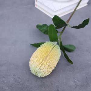 Fleurs artificielles en gros, Banksia à tige longue, fleurs artificielles à grande ouverture, texture naturelle, décoration d'intérieur, arrangement pour <span class=keywords><strong>vase</strong></span> - Product Image 5