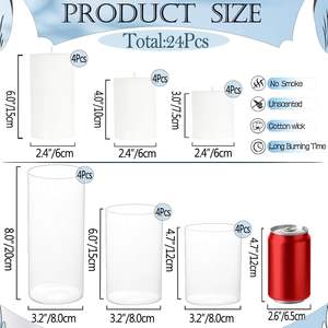 Nouveau design 2025 – Pot en verre transparent très tendance pour bougies parfumées DIY en sable artistique - Product Image 2