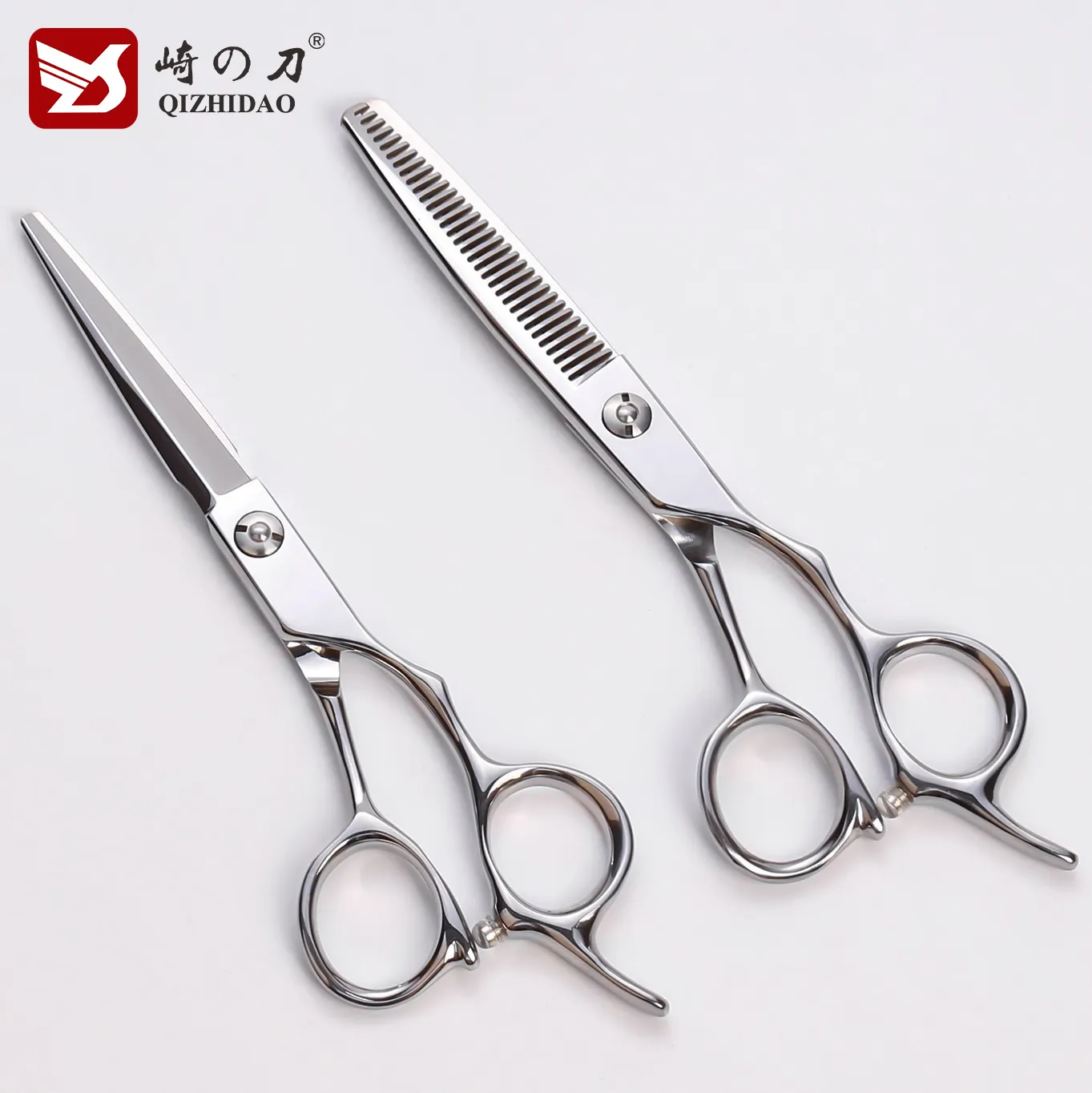 Professional Hair Scissors Set 6 inch Sword Blade Hair Cutting Shears Japanese 440c Steel Thinning Barber Shears