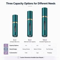 Vente en gros de flacons vaporisateurs de parfum rechargeables en aluminium à remplissage par le bas, 5 ml, 8 ml, 10 ml, pour les voyages