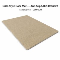 Tapis d'entrée en sisal naturel, grand tapis tissé durable, tapis beige moderne minimaliste, tapis antidérapant pour la décoration de la maison