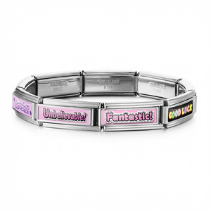 Vente en gros de breloques italiennes personnalisées au design original Miss Sweet Heart Vibes, compatibles avec les bracelets en acier inoxydable de 9 mm, fabrication de bijoux DIY - Product Image 6