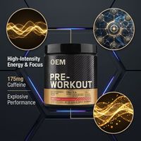 Poudre Pré-Entraînement Professionnelle 300g Saveur Punch aux Fruits Caféine Créatine Bêta-Alanine Supplément Énergie Concentration Usine OEM ODM
