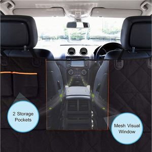 Housse de siège auto pour chien en tissu Oxford de luxe, durable, antidérapante, hamac pour animaux de compagnie pour siège arrière, sans motif, compatible avec plusieurs véhicules - Product Image 5