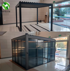 Pérgola Bioclimática para Jardín <span class=keywords><strong>MIA</strong></span> 3x4 de Acero al Carbono con Techo de Láminas Motorizadas, Tira de LED Solar, Totalmente Impermeable, Color Personalizado - Product Image 5