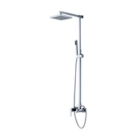 Robinet de douche mural moderne pour salle de bain eau chaude et froide robinet de douche de bain coulissant en laiton chromé