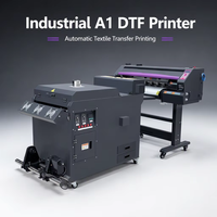 Imprimante DTF A1 600 mm haute vitesse pour usine, machine d'impression numérique à jet d'encre DTF avec doubles têtes I3200 pour tous les tissus et t-shirts