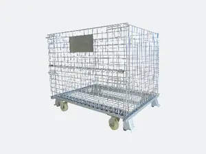 High quality factory wire mesh container wholesale Steel Material durable roll cages warehouse roll cages