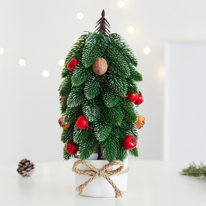 Décorations <span class=keywords><strong>de</strong></span> Noël transfrontalières : <span class=keywords><strong>Mini</strong></span> sapin <span class=keywords><strong>de</strong></span> Noël <span class=keywords><strong>de</strong></span> bureau, petite plante en pot, ornement <span class=keywords><strong>de</strong></span> <span class=keywords><strong>pin</strong></span> Noblesse pour salon - Product Image 4