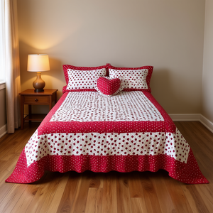 Juego de Edredón Reyna Tamaño Queen, Diseño de Puntos, Estilo Clásico, para Todas las Temporadas, Ropa de Cama para el Hogar - Product Image 2