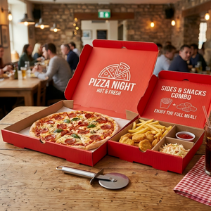 Large Pizza Box Professional Bakery <b>Container</b> Kraft Paper Packaging for Pizza Restaurants Wholesale - Product Image 1