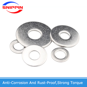 السحابات الفولاذ المقاوم للصدأ مع غسالات مسطحة DIN125A سميكة كبيرة شقة طوقا - Product Image 5