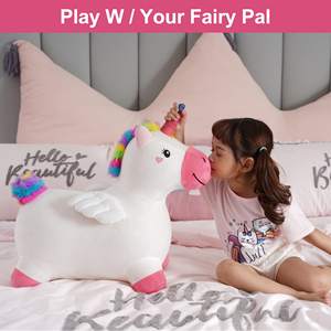 Ev binmek fedai oyuncak yürümeye başlayan kız zıplayan hayvan hazne Unicorn şişme peluş atlamalı oyuncak - Product Image 6