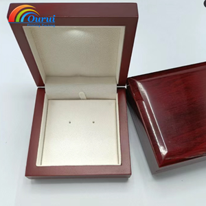 Factory wholesale custom High-end wooden jewelry <b>boxes</b> with logo for rings, <b>earrings</b>, bracelets, bangles, pendants and necklaces - Product Image 4