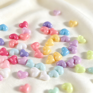 <span class=keywords><strong>Mini</strong></span> macarons 3D en résine pour ongles, breloques cœur couleur douce, petits ornements d'ongles en forme de cœur, décorations Kawaii pour nail art DIY - Product Image 2
